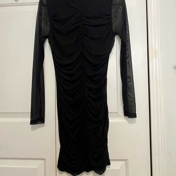 Nasty Gal 🖤 Sheer Mesh Dress, Size 8, black - Picture 3 of 9